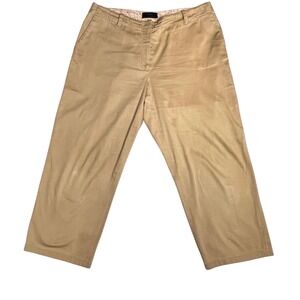 Women's Alex Garfield Khaki‎ High Waist Wide Leg Cropped Pants